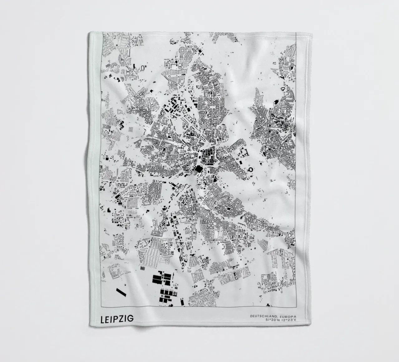 Leipzig fleecedeken van The Cartography Collection