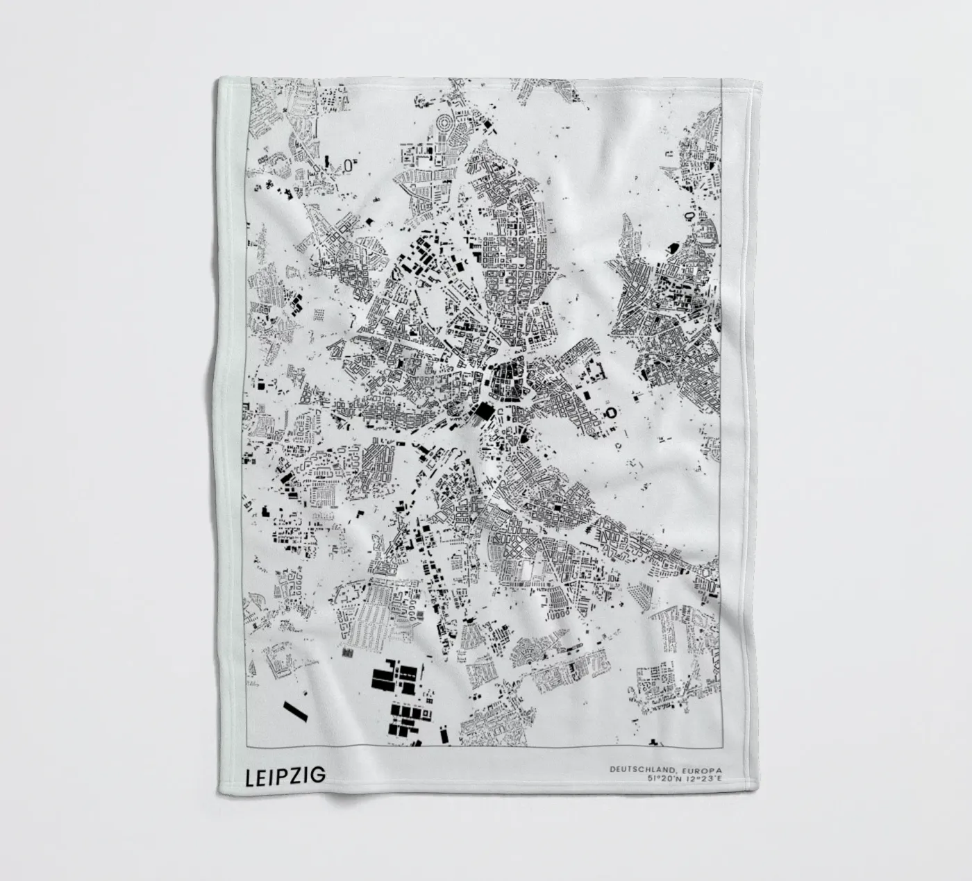 Leipzig coperta in pile da The Cartography Collection