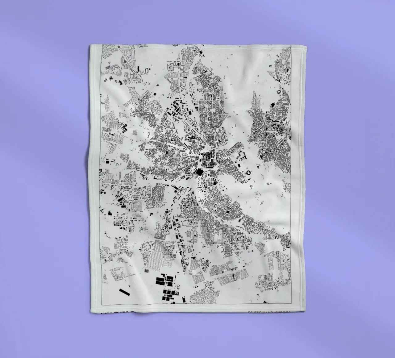 Leipzig fleecedeken van The Cartography Collection