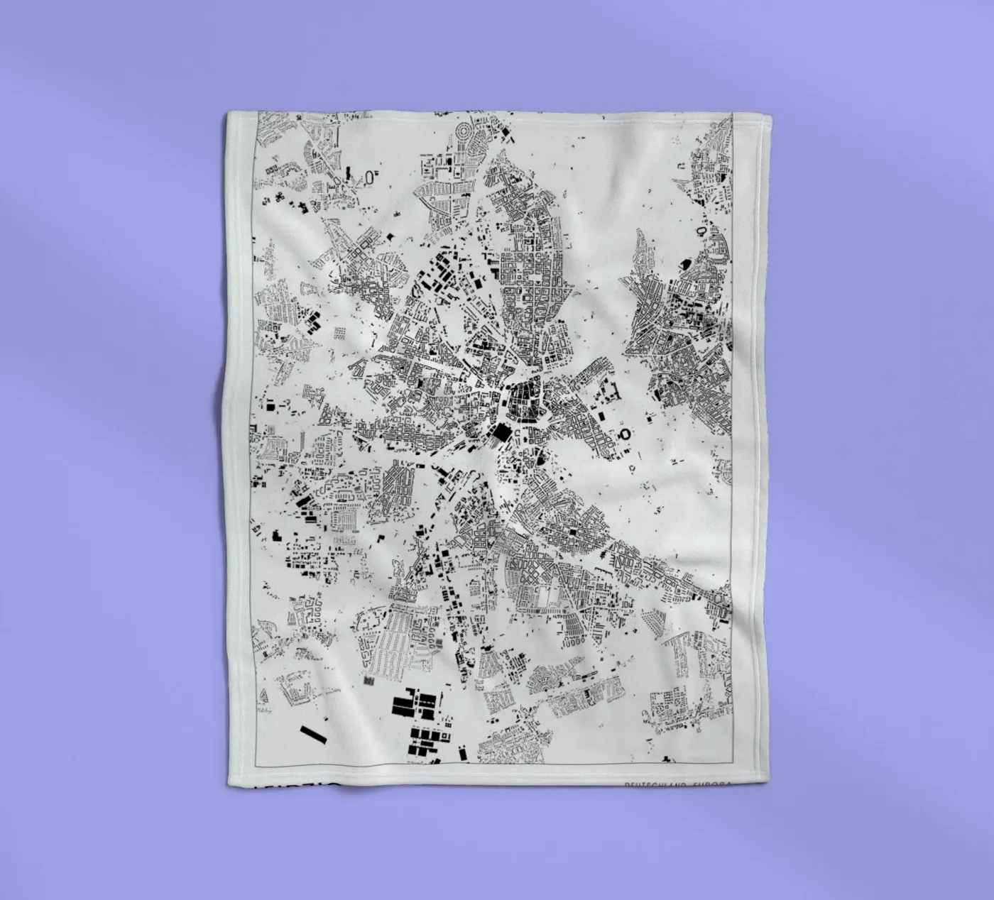 Leipzig coperta in pile da The Cartography Collection