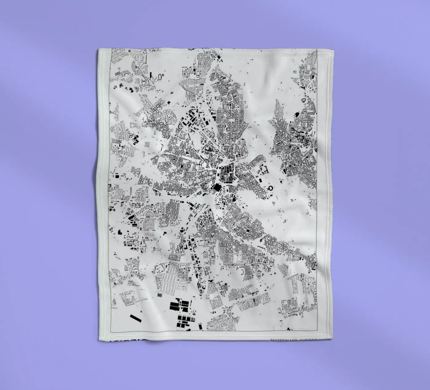 Leipzig coperta in pile da The Cartography Collection