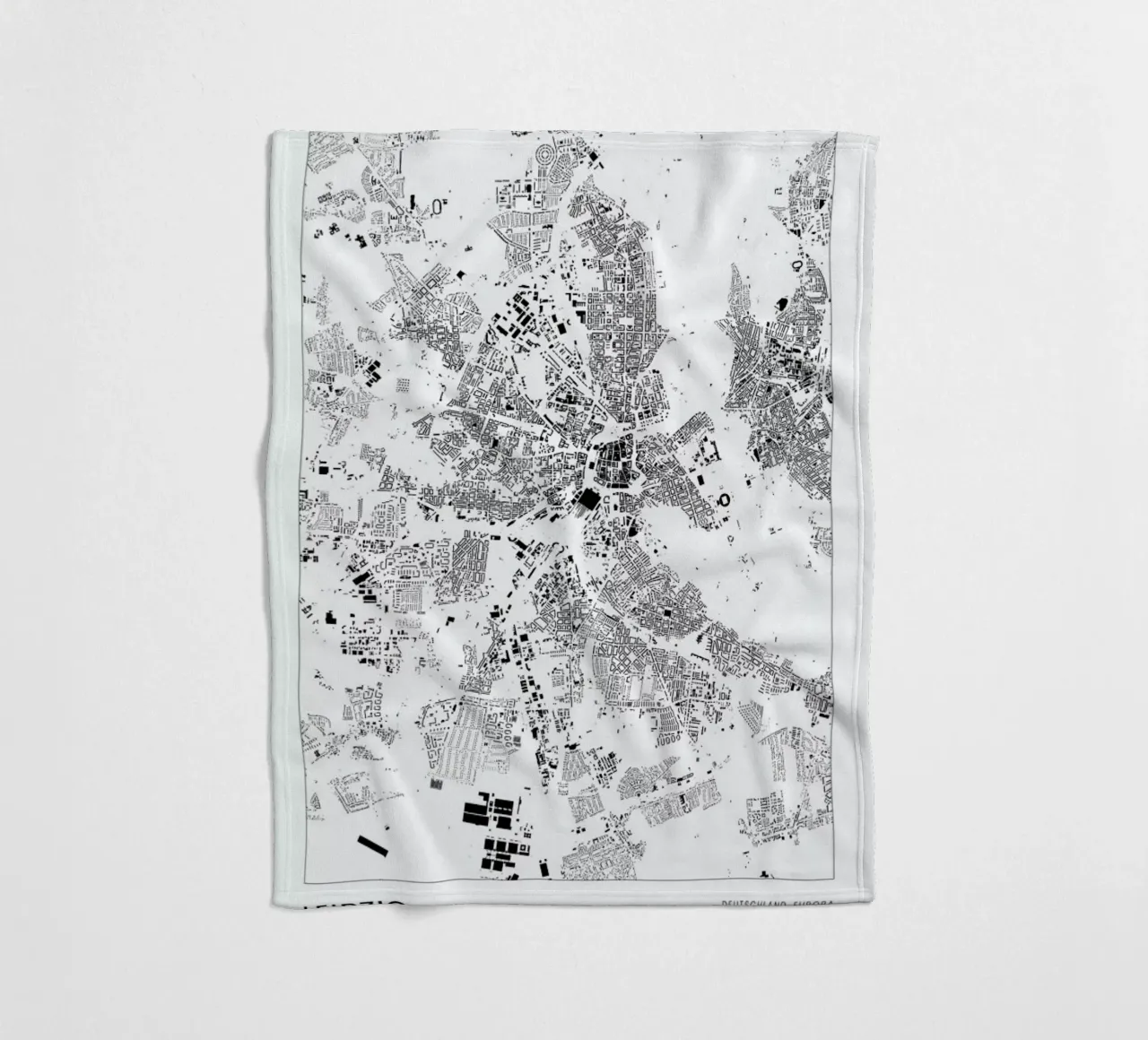 Leipzig fleecedeken van The Cartography Collection