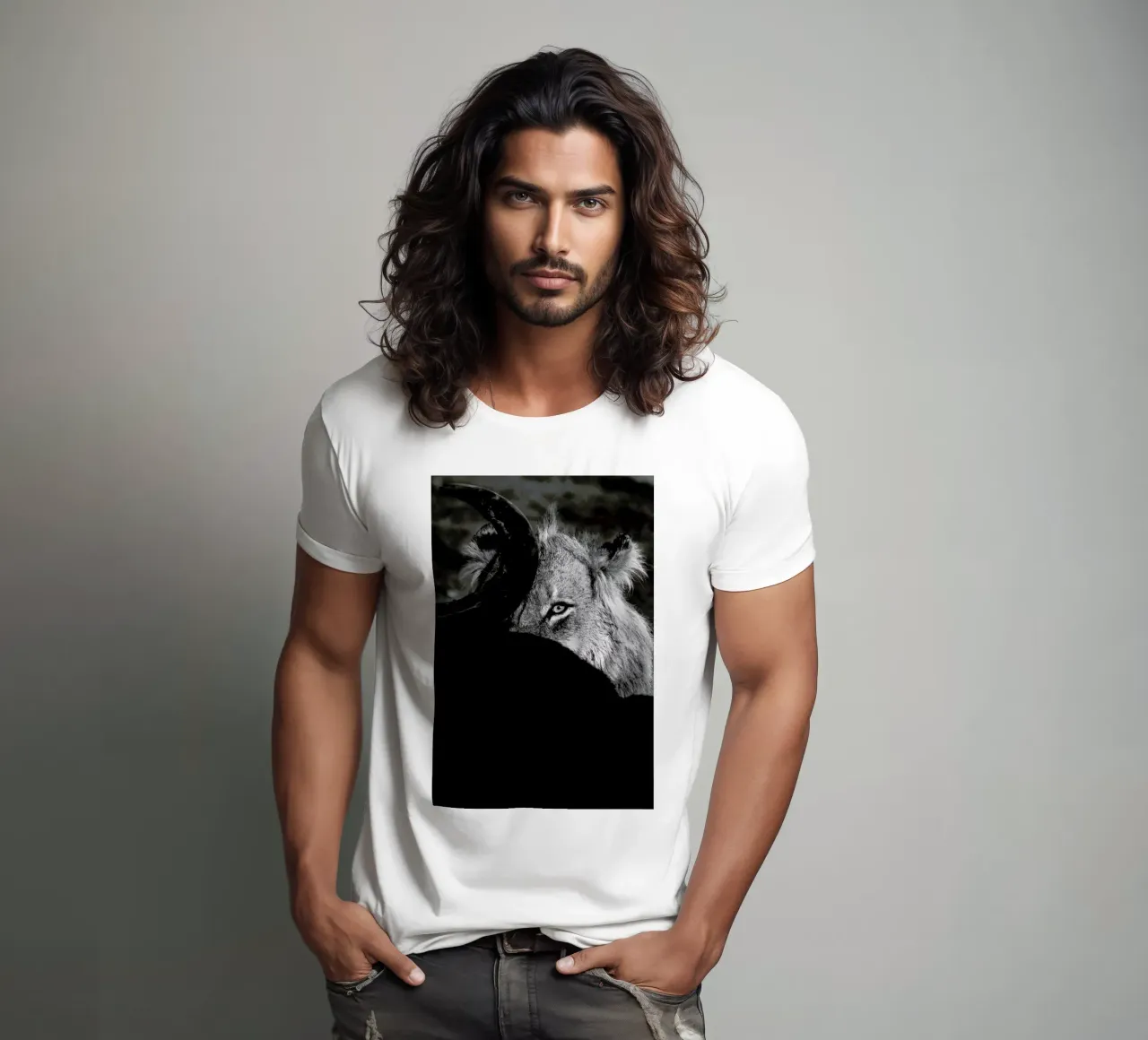 Staring Lion t-shirt by Natural Kingdom
