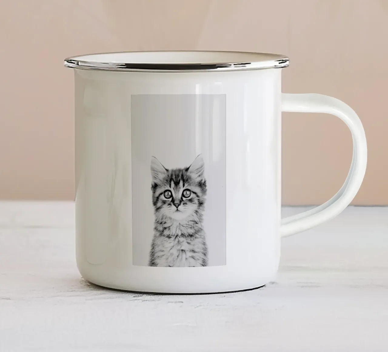 Kitten Classic tazza in smalto da Paws & Claws