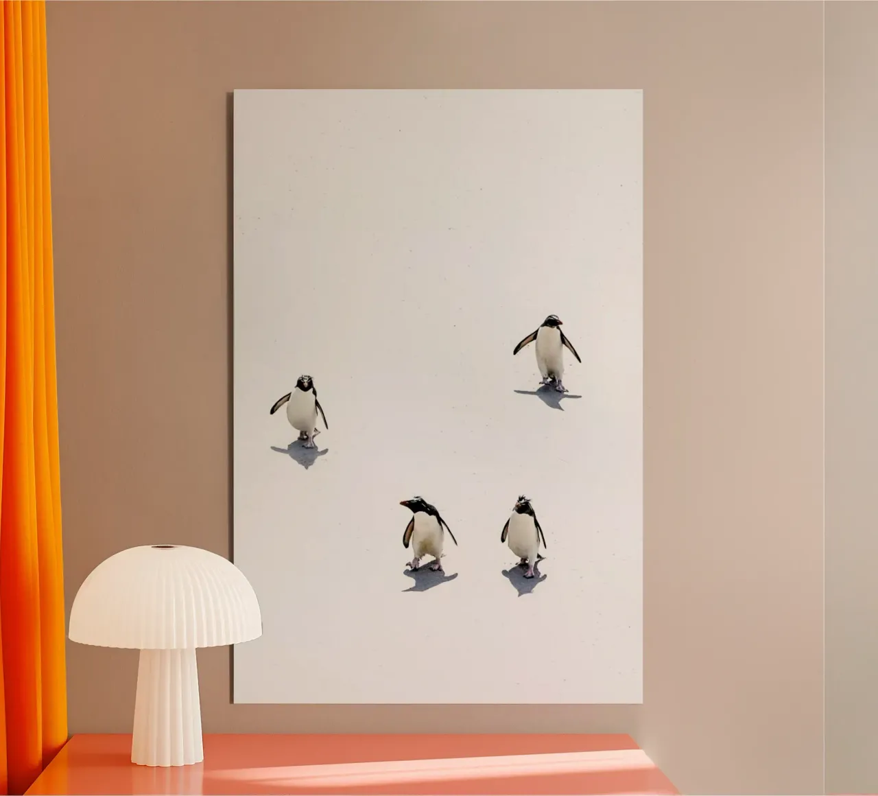 Snow Penguins II alluminio dibond da Natural Kingdom