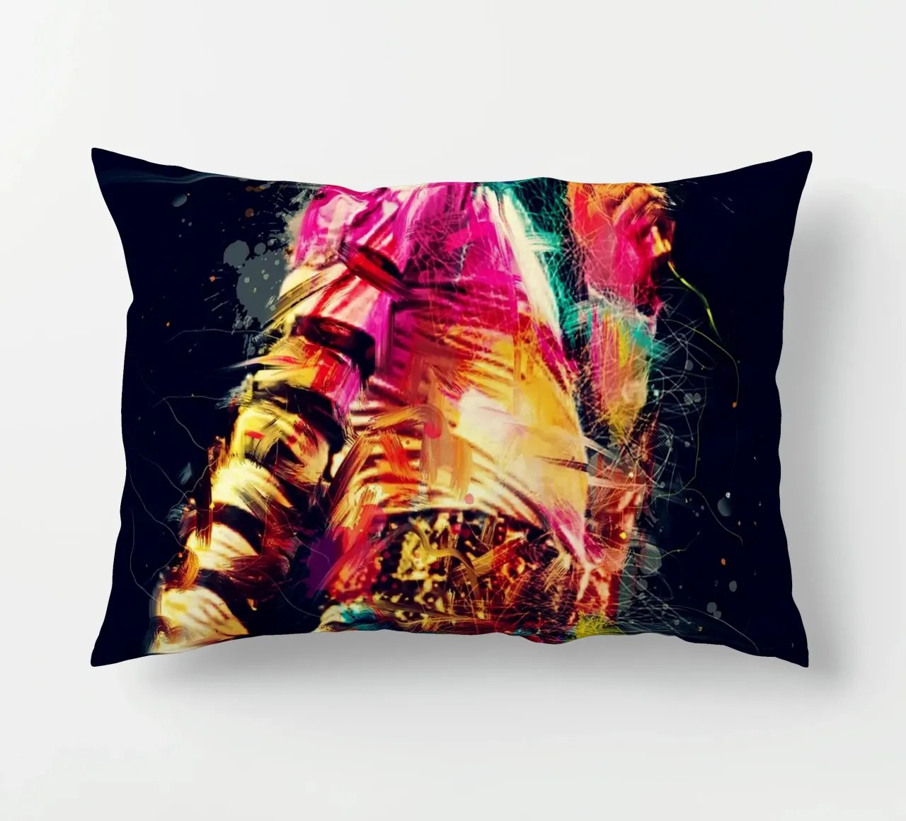 Michael Jackson, ritratto pop art colorato cuscino da Hantamrata