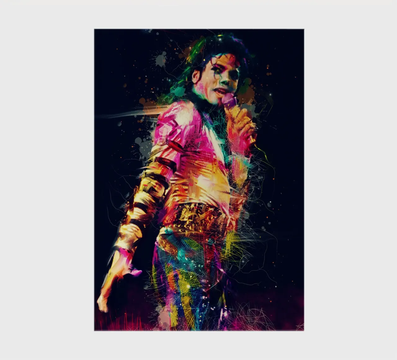 Michael Jackson colorful pop art portrait notebook by Hantamrata