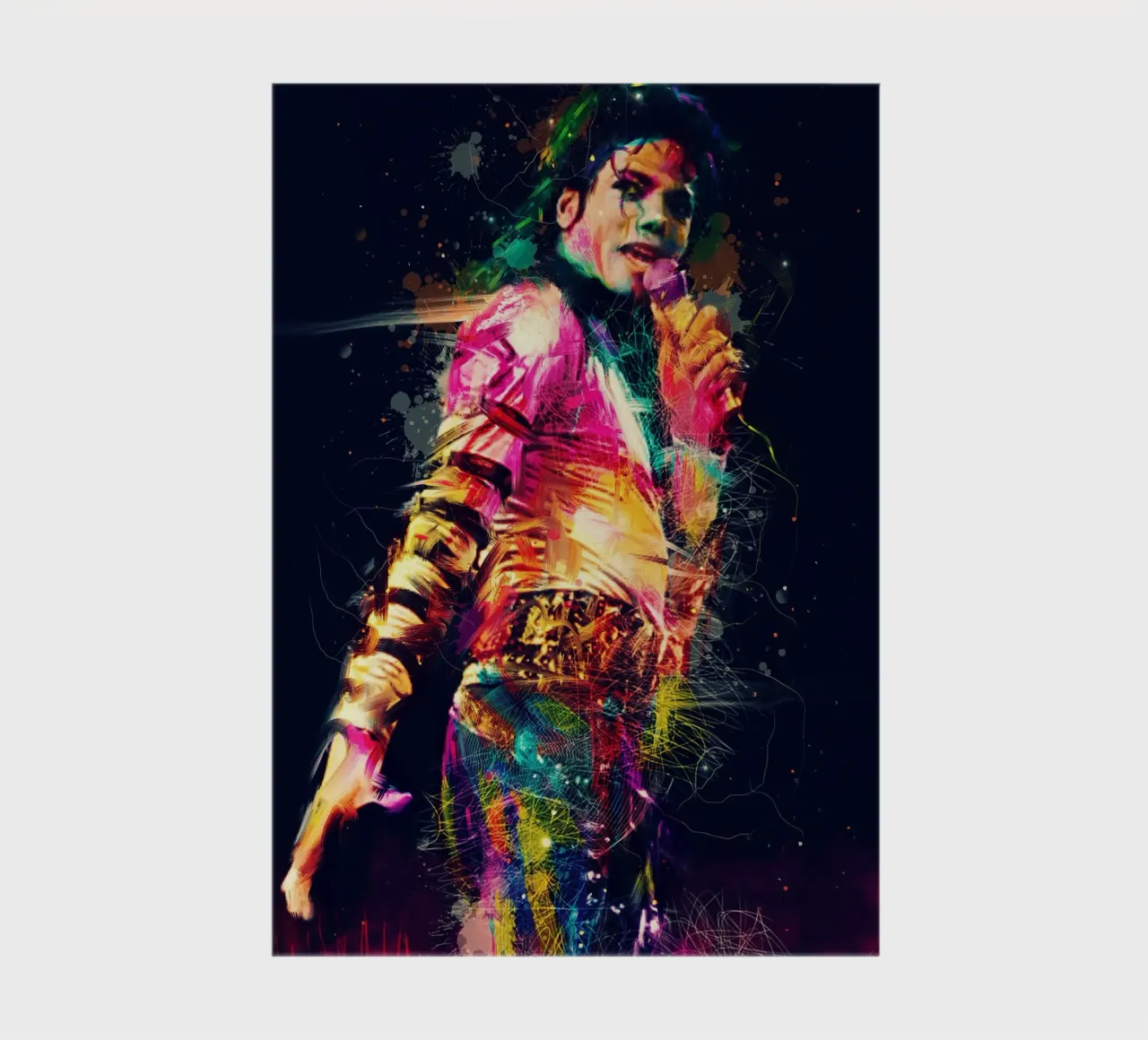 Michael Jackson colorful pop art portrait notebook by Hantamrata