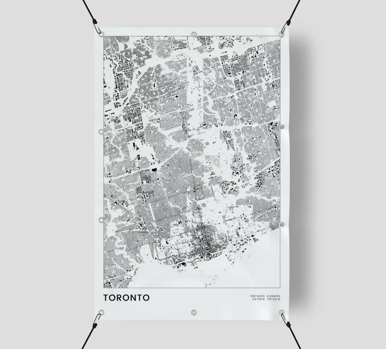 Toronto telo in pvc da The Cartography Collection