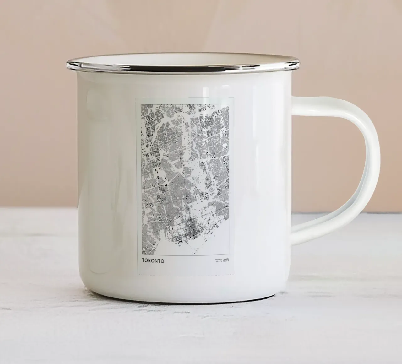 Toronto tazza in smalto da The Cartography Collection
