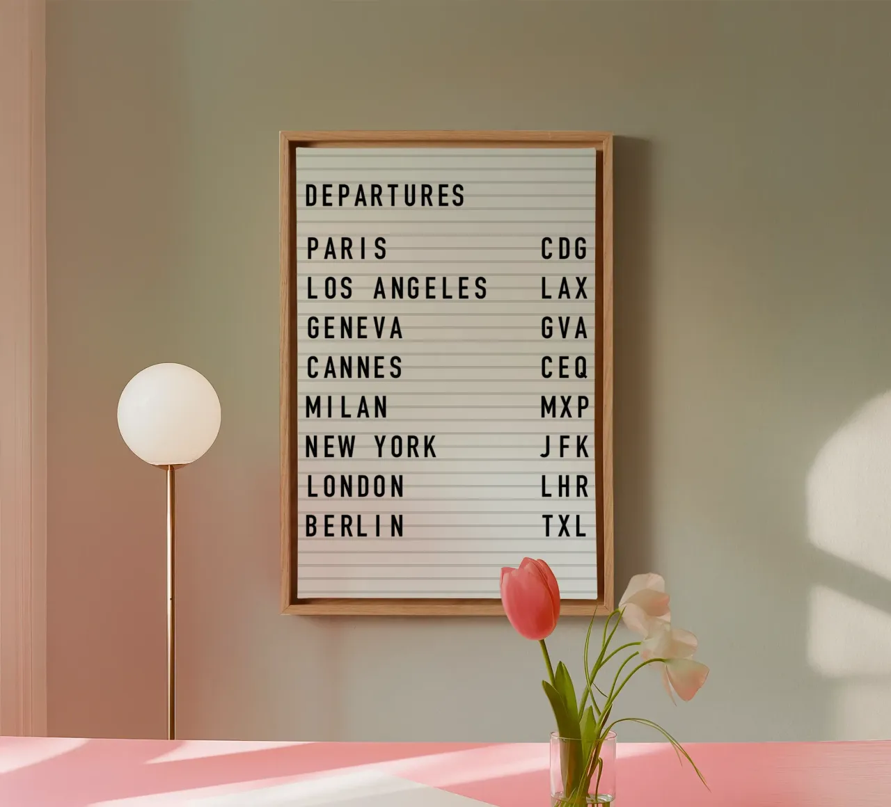 Departure Paris tela con Cornice a cassetta da daylight design studio