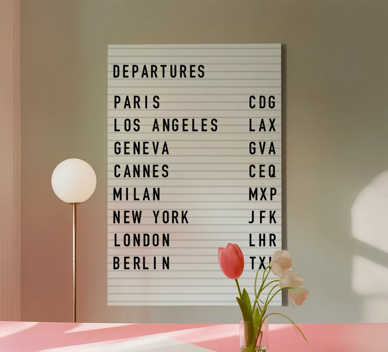Departure Paris tela con Cornice a cassetta da daylight design studio