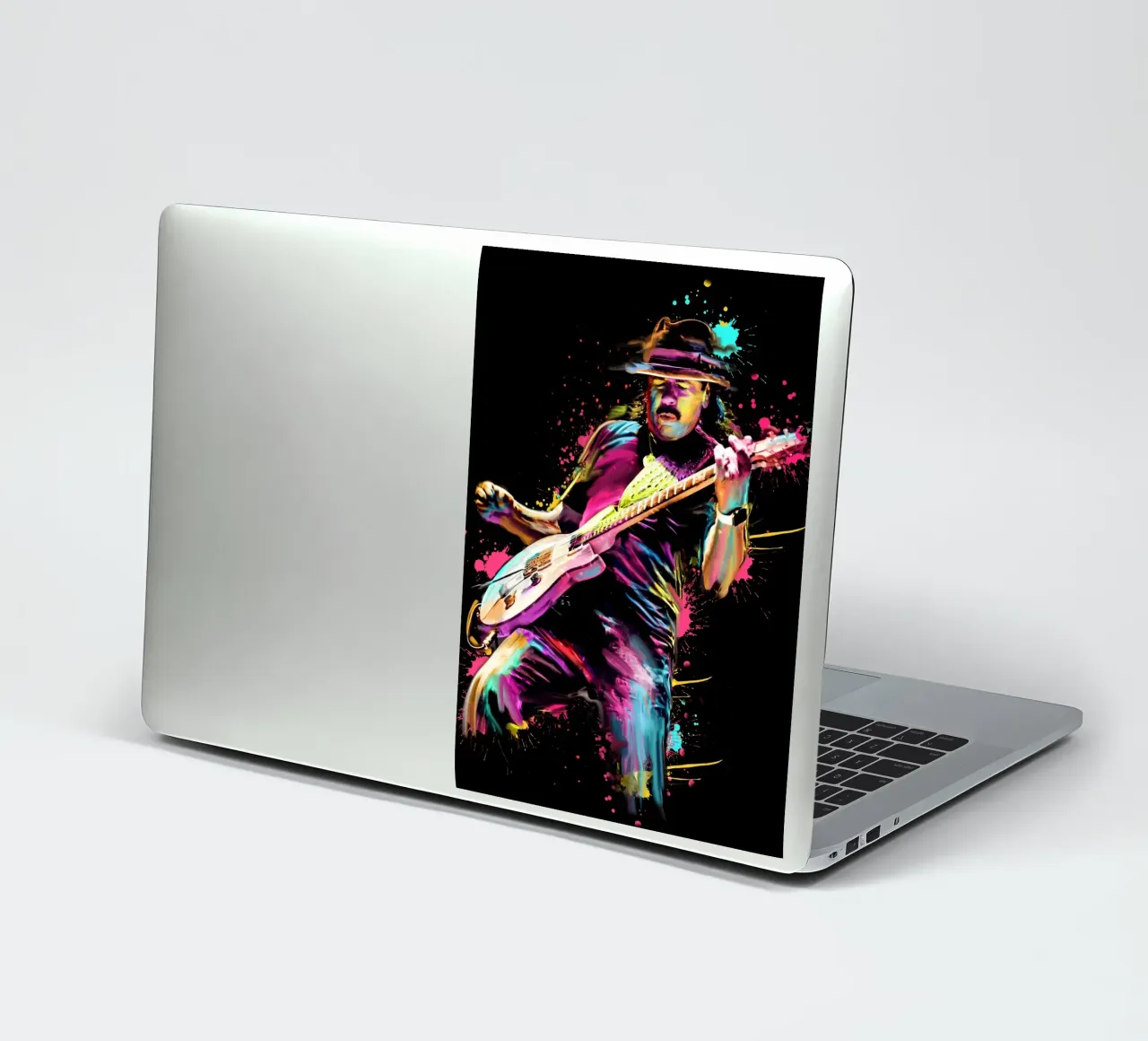 Carlos Santana abstract colorful pop art sticker by Hantamrata