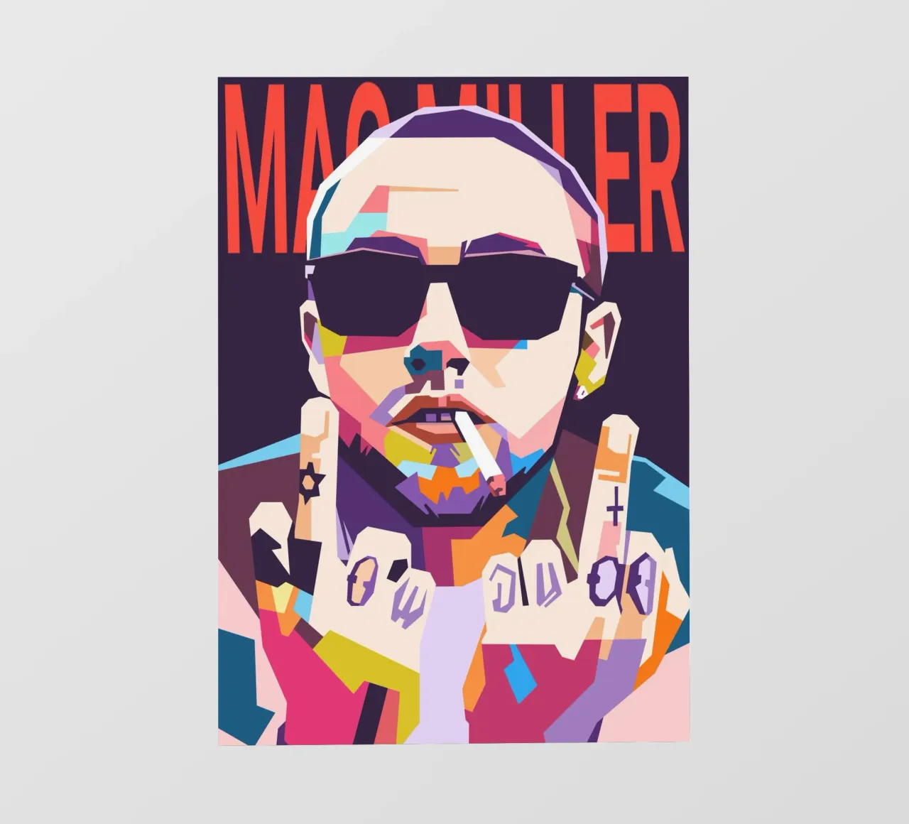 Mac Miller hip hop pellicola backlit da Hantamrata