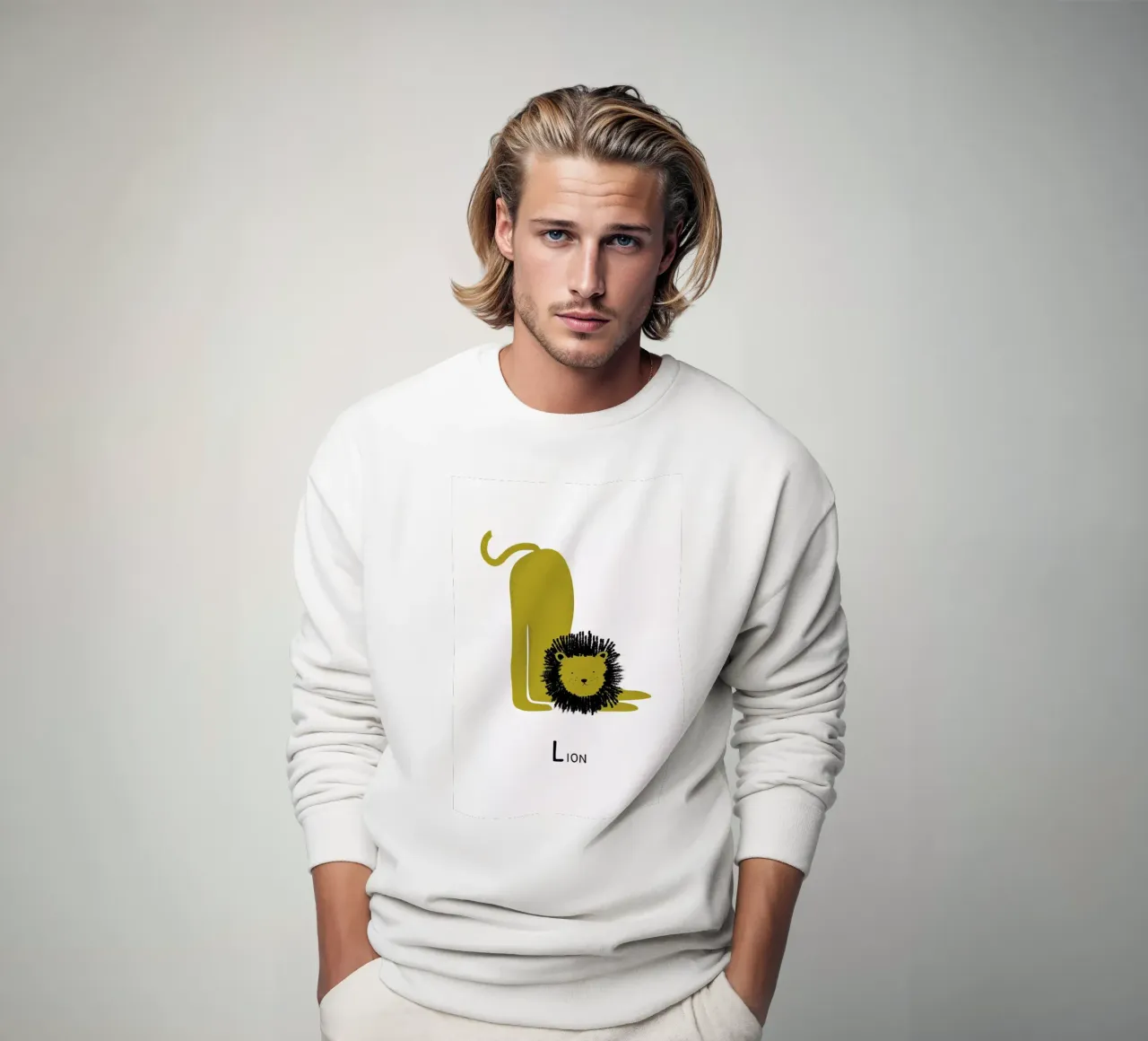 L for Lion felpa da Little Flourishes