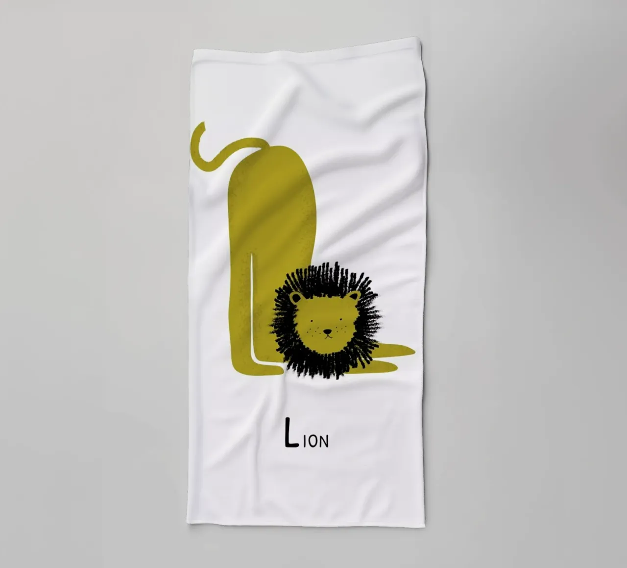 L for Lion asciugamano da bagno da Little Flourishes