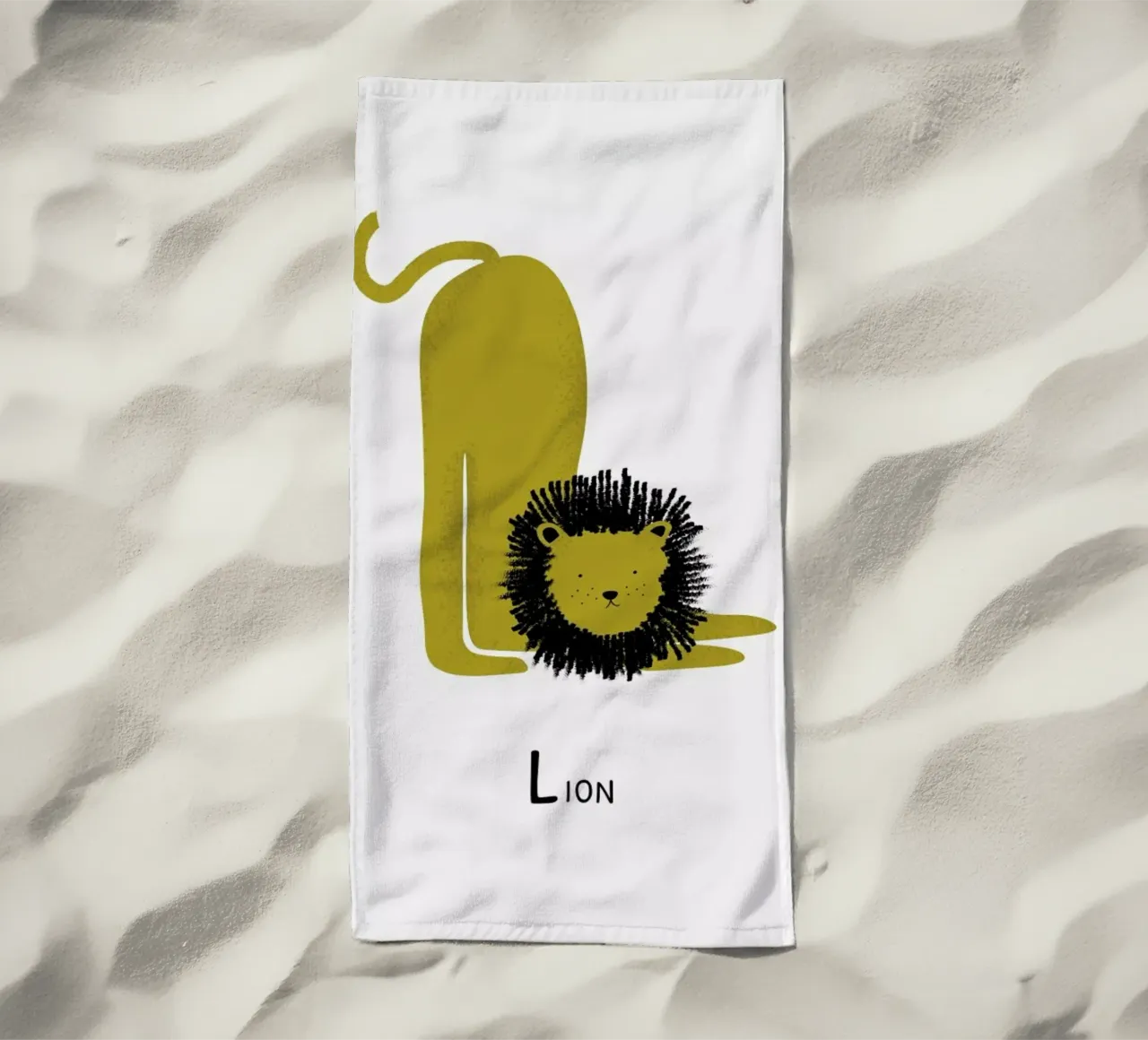 L for Lion telo mare da Little Flourishes