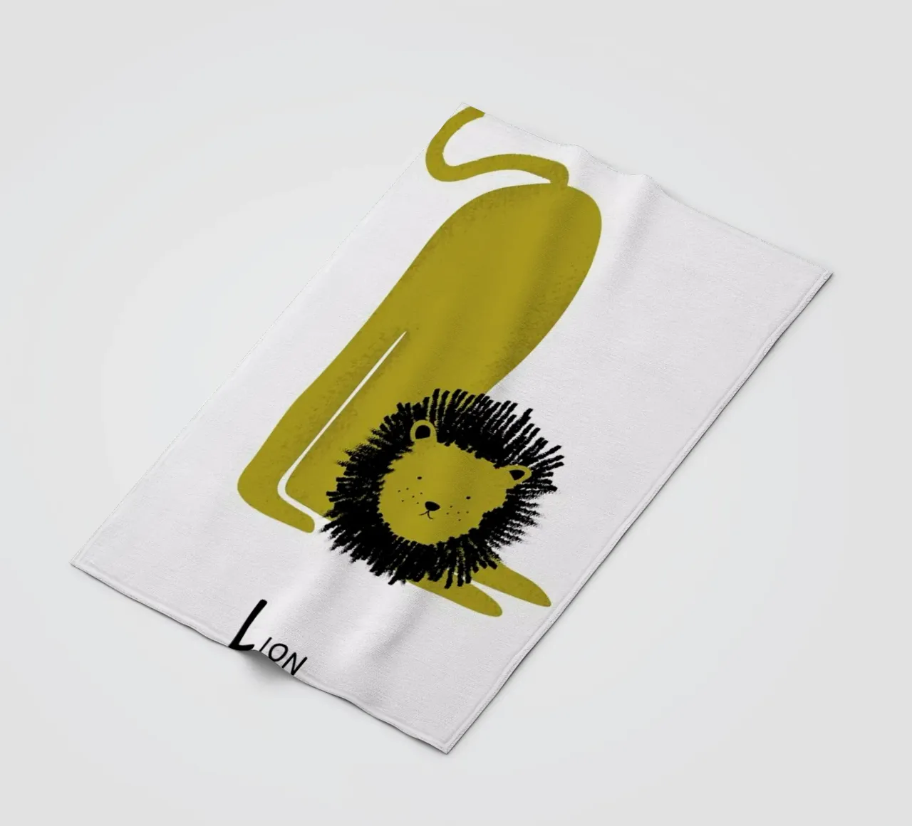 L for Lion coperta in pile da Little Flourishes