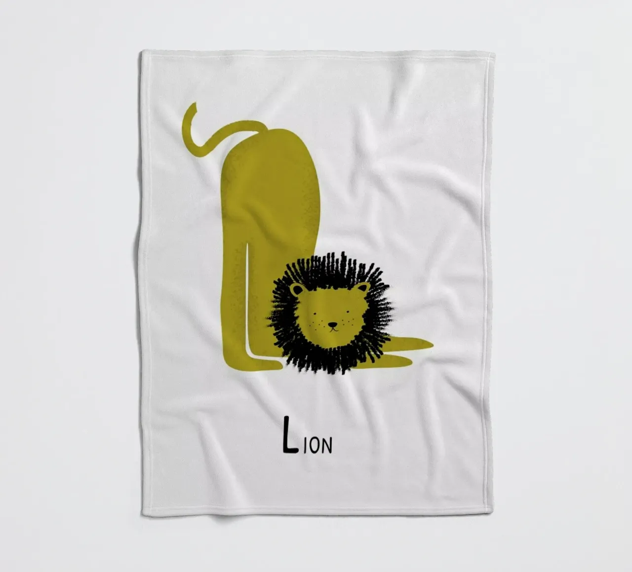 L for Lion coperta in pile da Little Flourishes