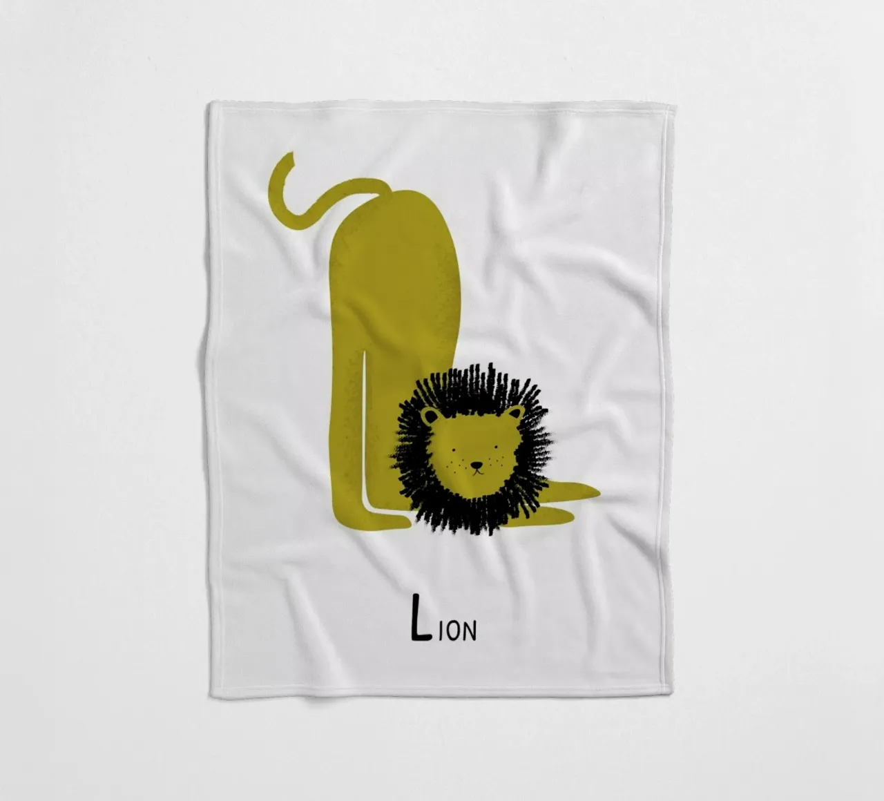 L for Lion coperta in pile da Little Flourishes