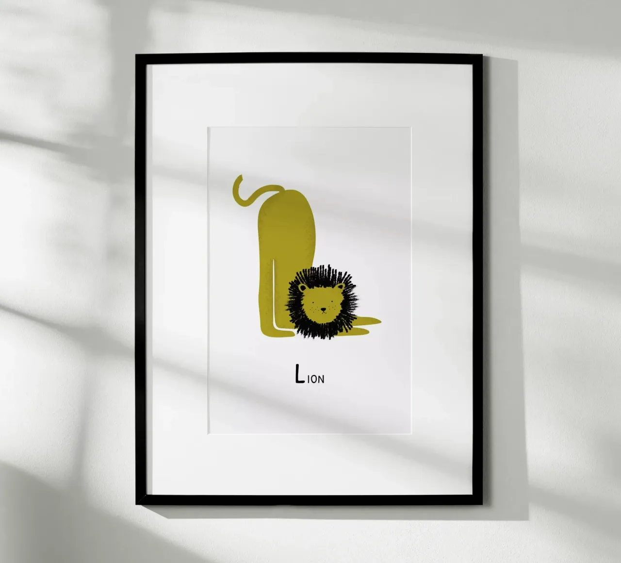 L for Lion poster da Little Flourishes