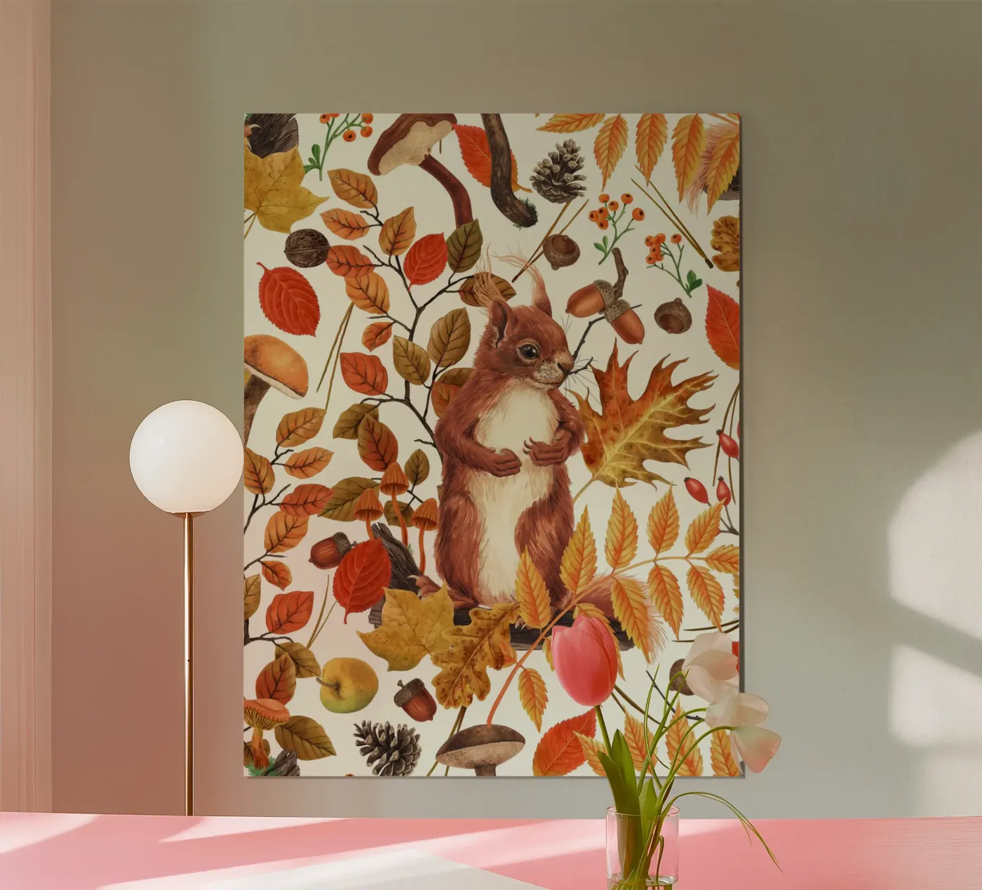 Herfst-eekhoorns poster van Painted animals