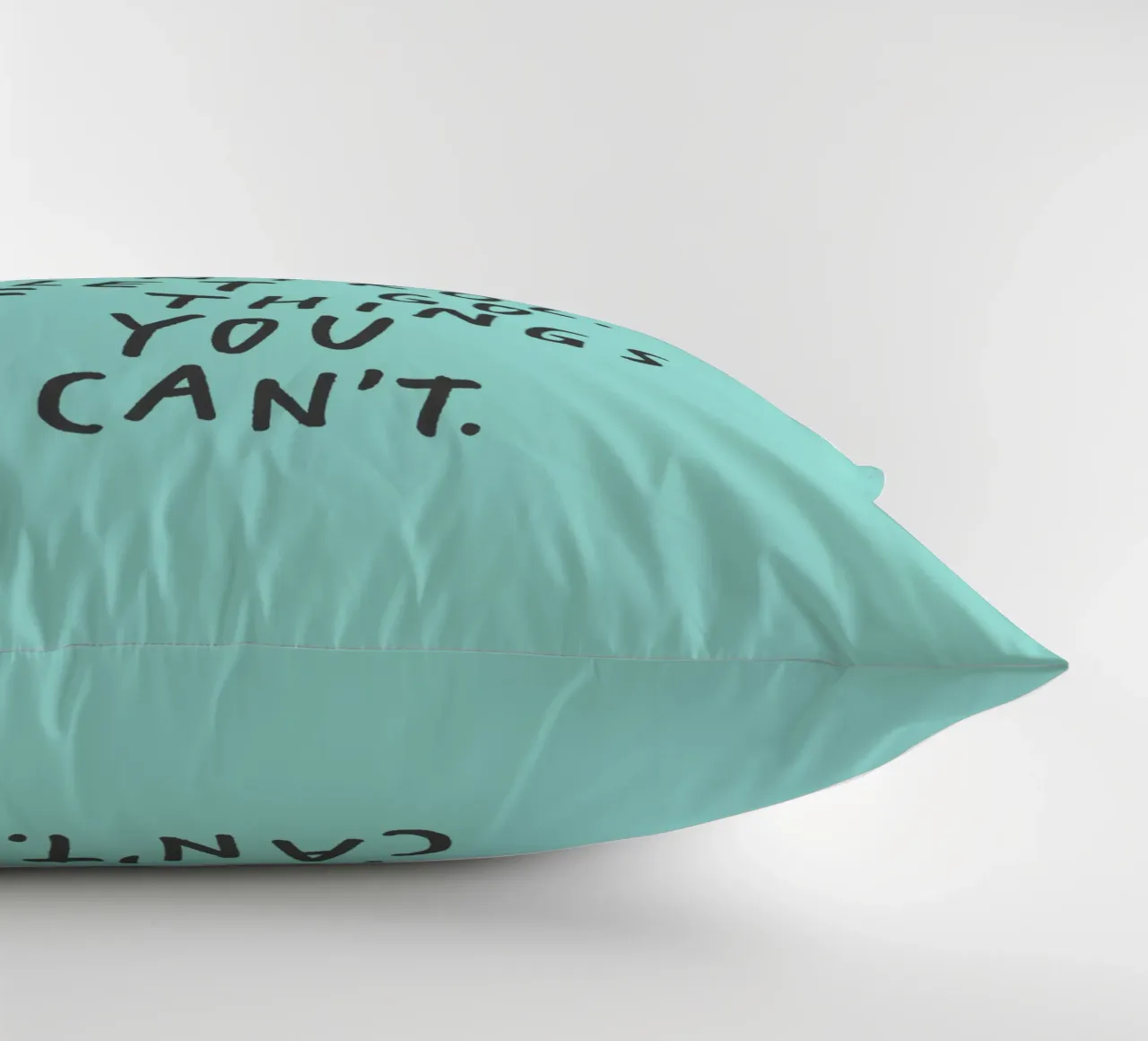 Focus on Things You Can Control Mindfulness Typography Print decorative cushion by THE MOTIVATED TYPE