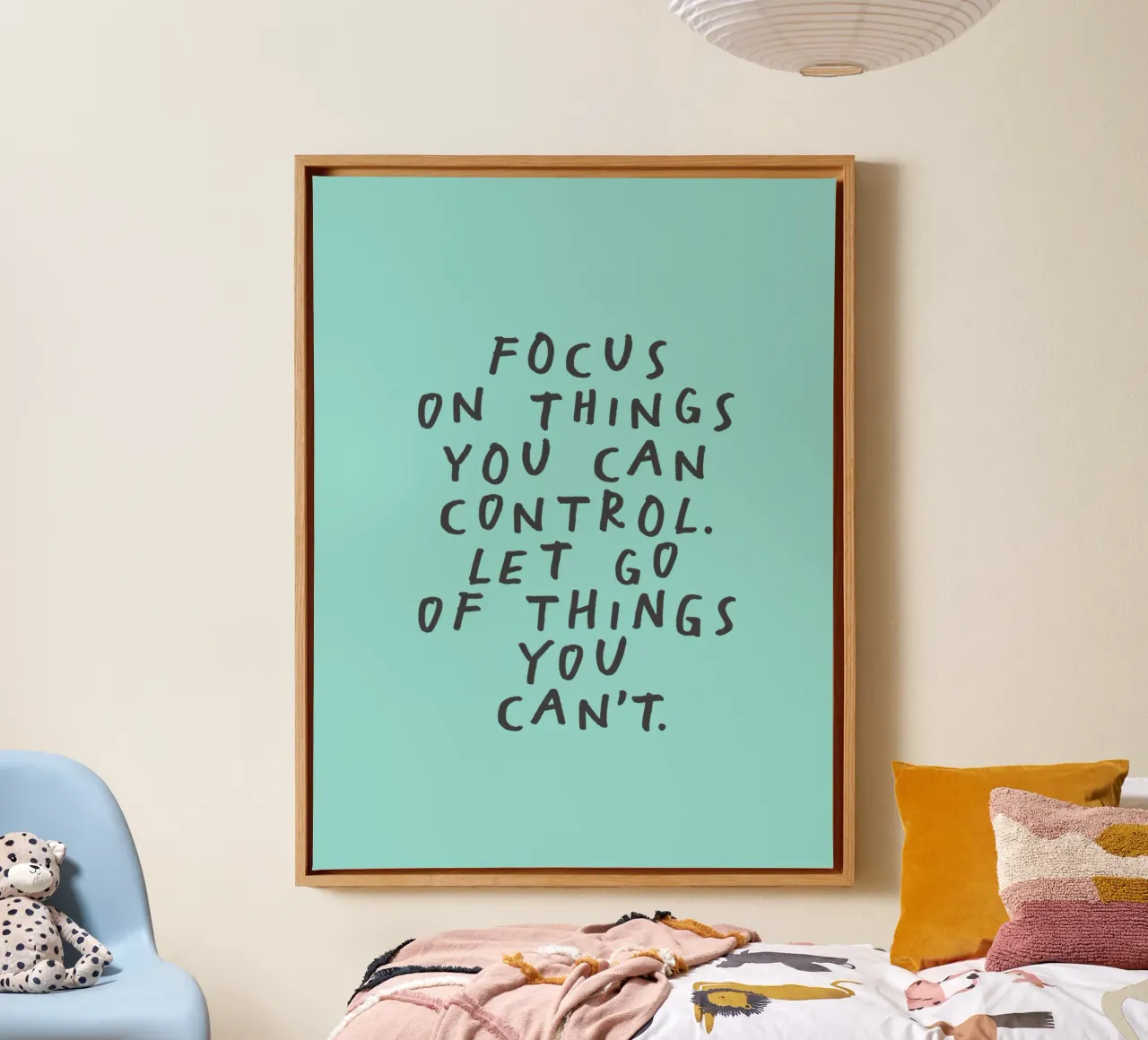 Focus on Things You Can Control Mindfulness Typography Print canvas by THE MOTIVATED TYPE