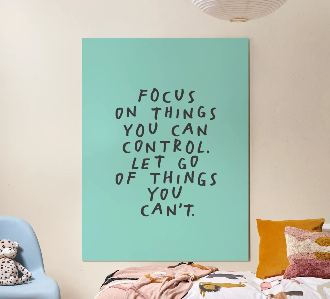 Focus on Things You Can Control Mindfulness Typography Print hahnemühle by THE MOTIVATED TYPE