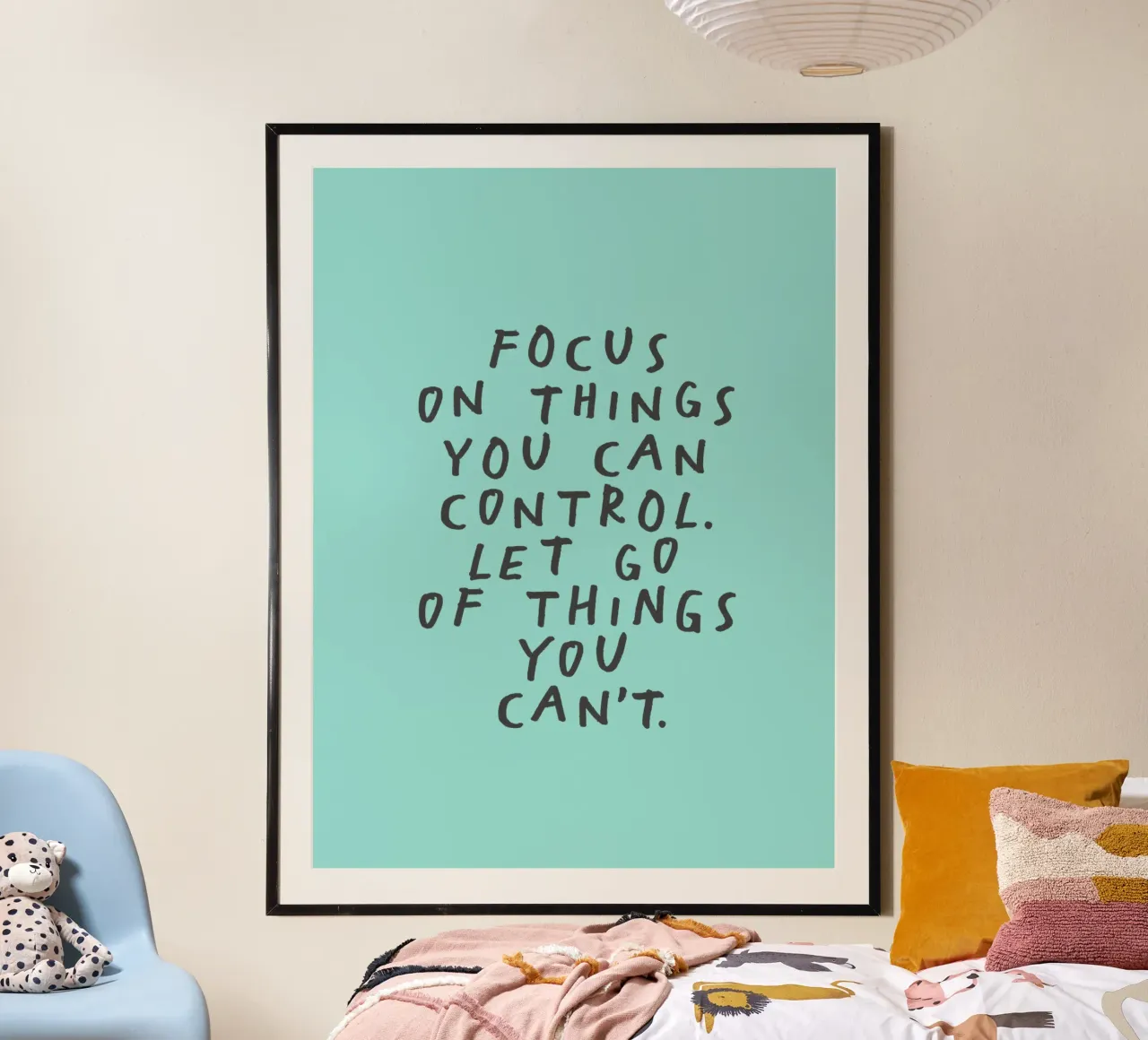 Focus on Things You Can Control Mindfulness Typography Print hahnemühle by THE MOTIVATED TYPE