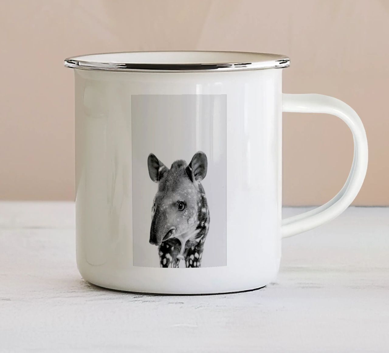 Tapir Classic tazza in smalto da Paws & Claws