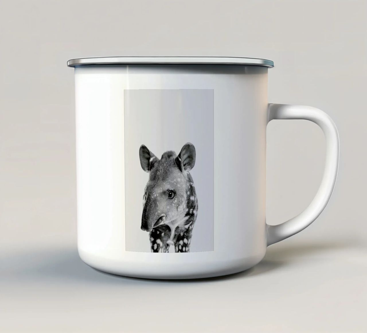 Tapir Classic tazza in smalto da Paws & Claws