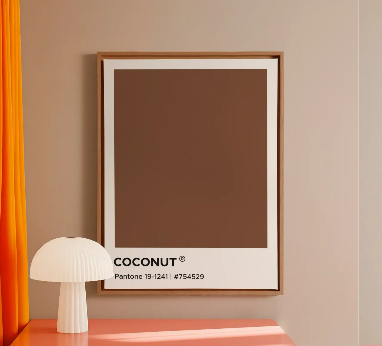 Coconut Pantone canvas by Paigaam Studio