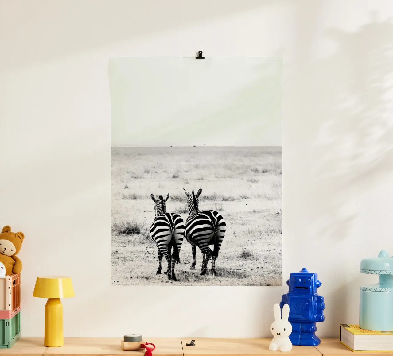 Double Stripes poster con telaio in legno da Natural Kingdom