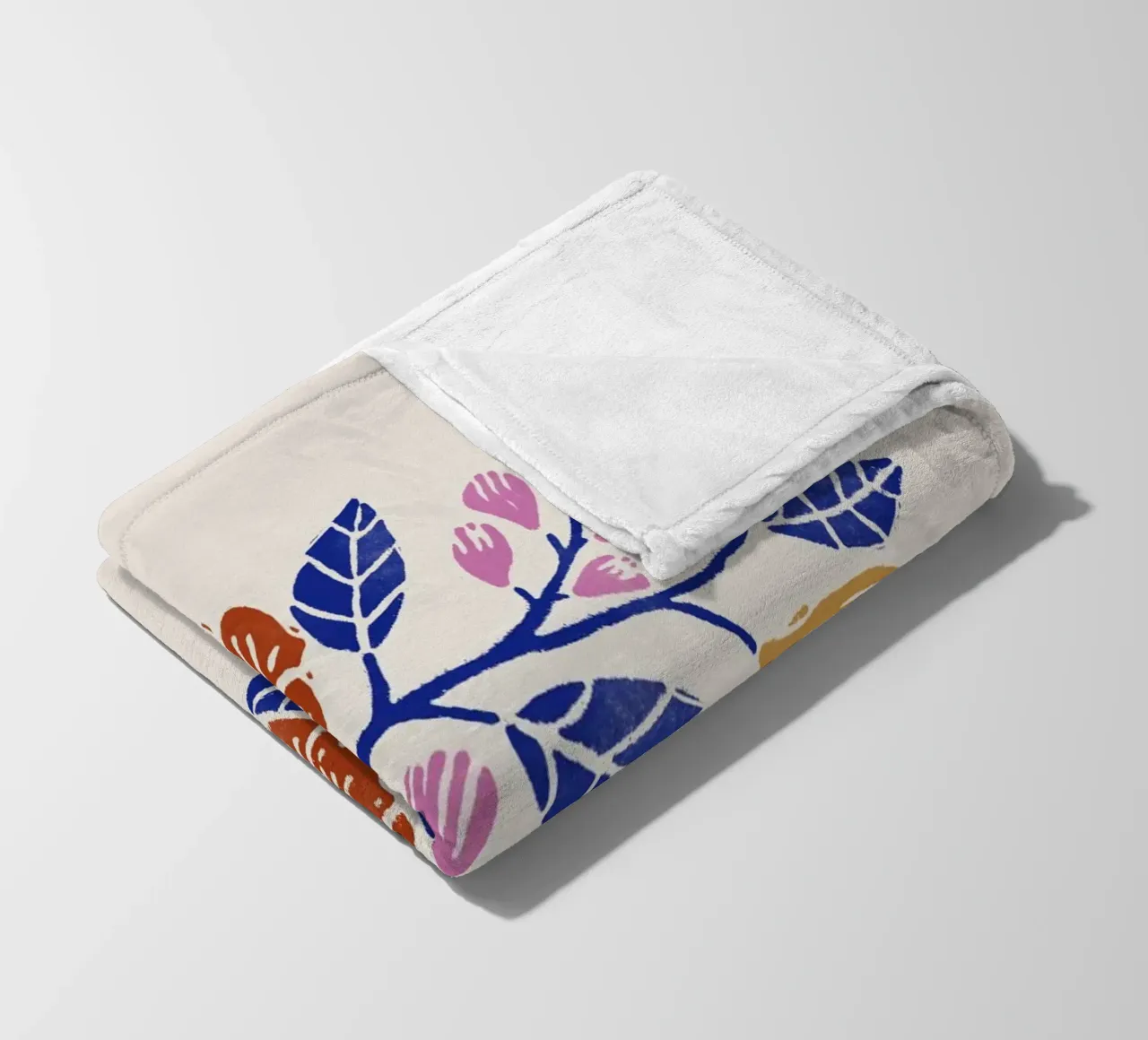 Le Citron – Botanical Lemon Art Print in Lino Cut Style fleece blanket by showmemars