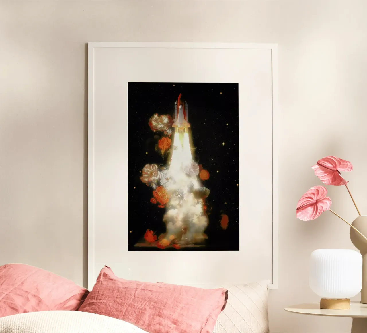 Space Shuttle & Flowers hahnemühle de Jonas Loose