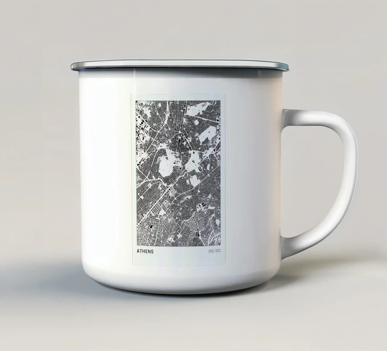 Athens tazza in smalto da The Cartography Collection