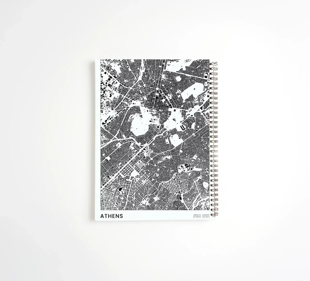 Athens spiral notebook by The Cartography Collection