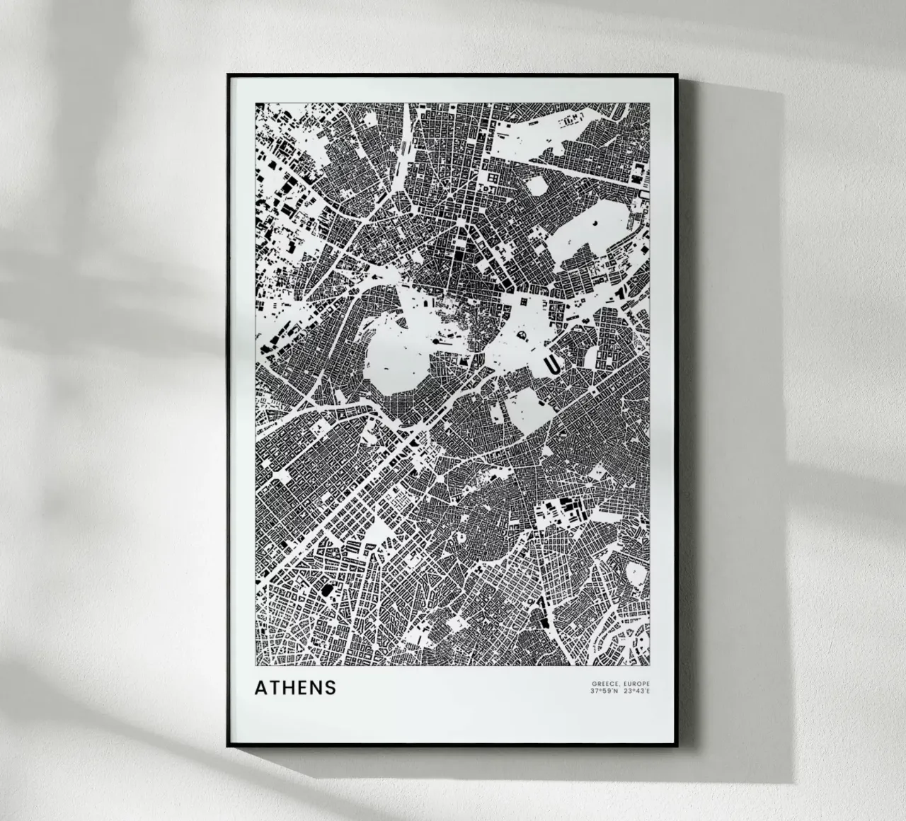 Athens plexiglass da The Cartography Collection