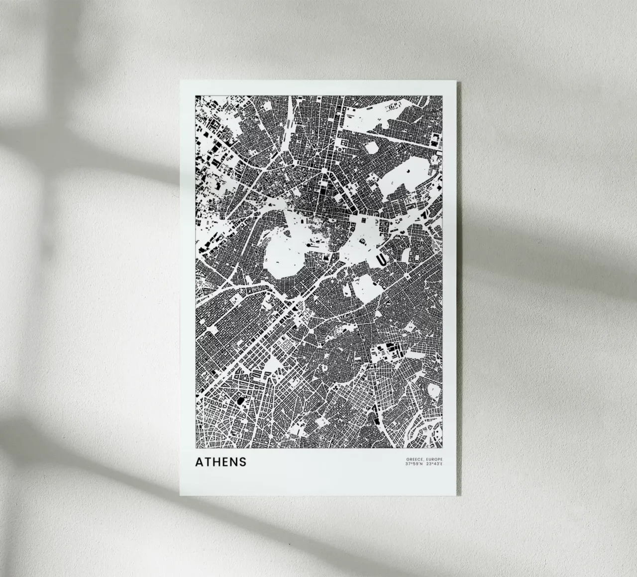Athens plexiglass da The Cartography Collection