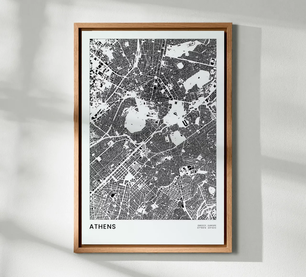 Athens canvas by The Cartography Collection