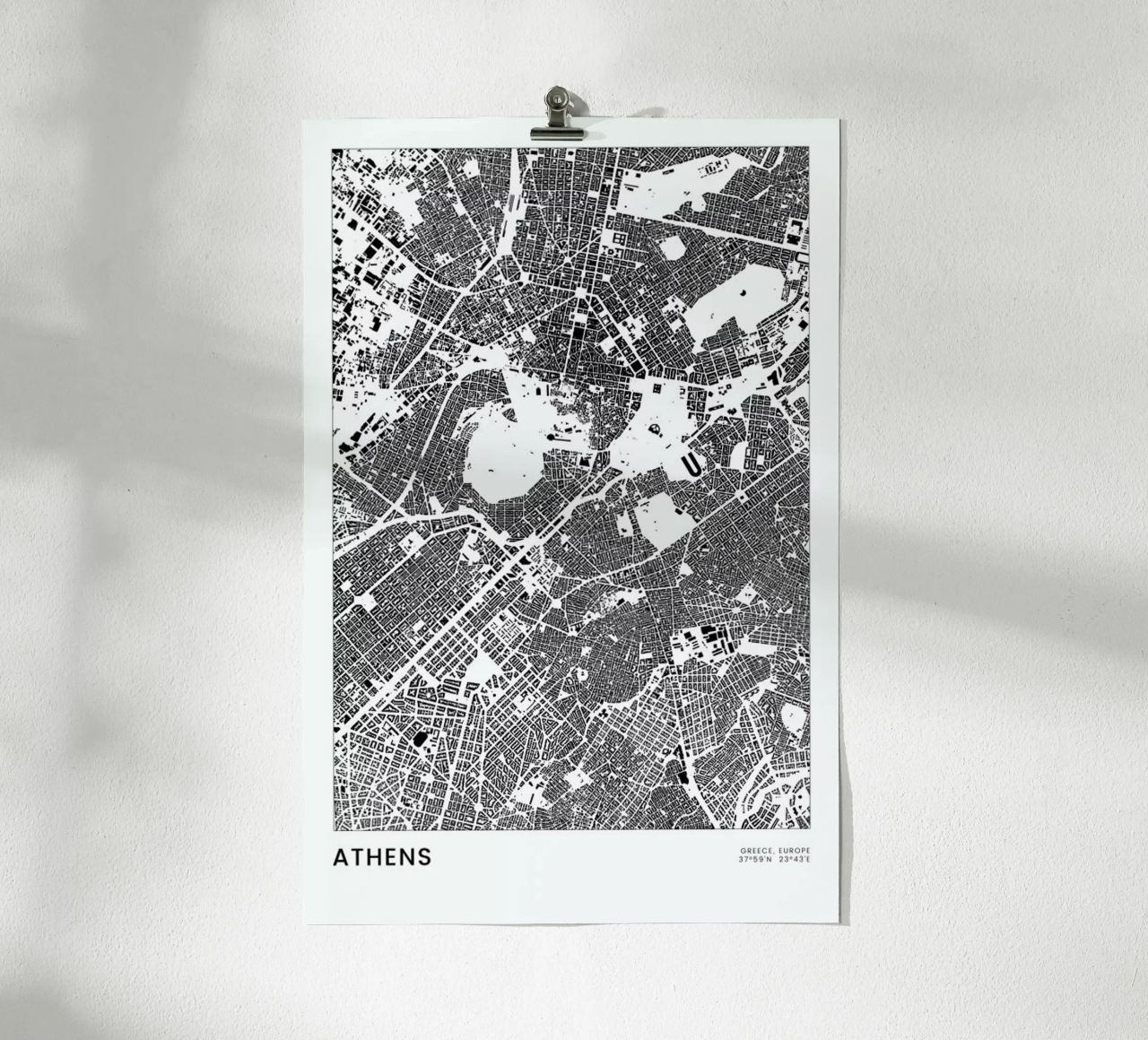 Athens poster de The Cartography Collection