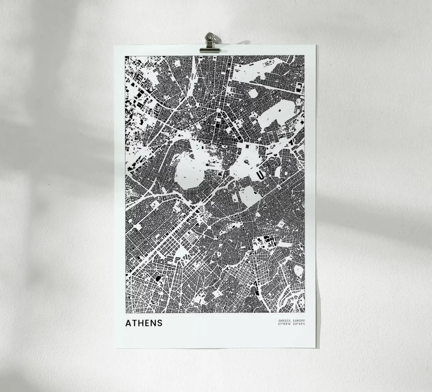 Athens poster da The Cartography Collection