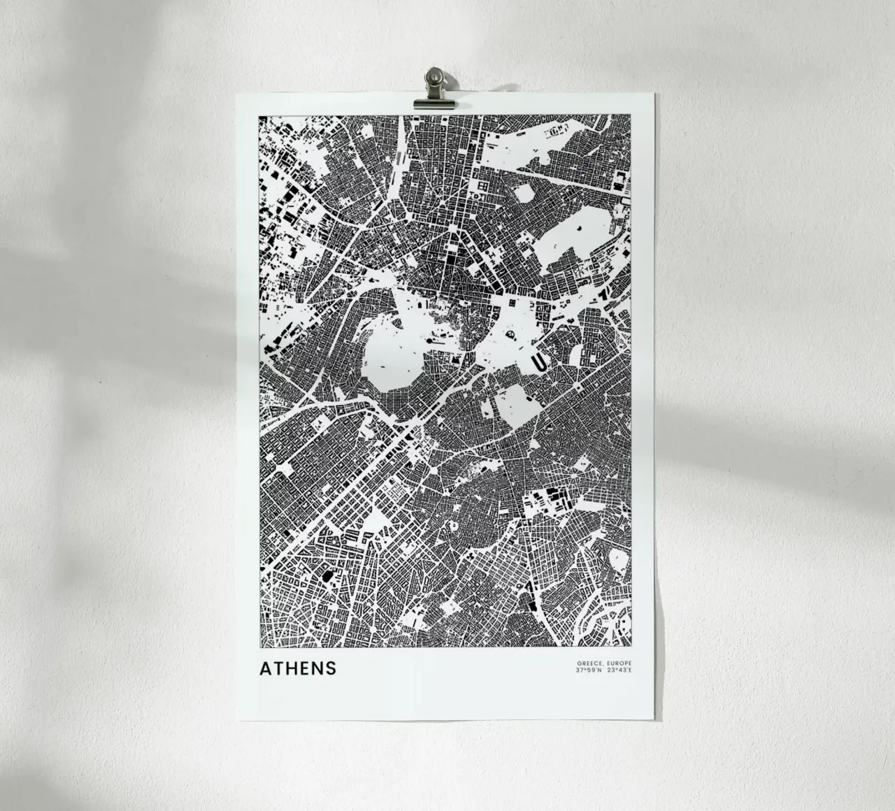 Athens poster da The Cartography Collection