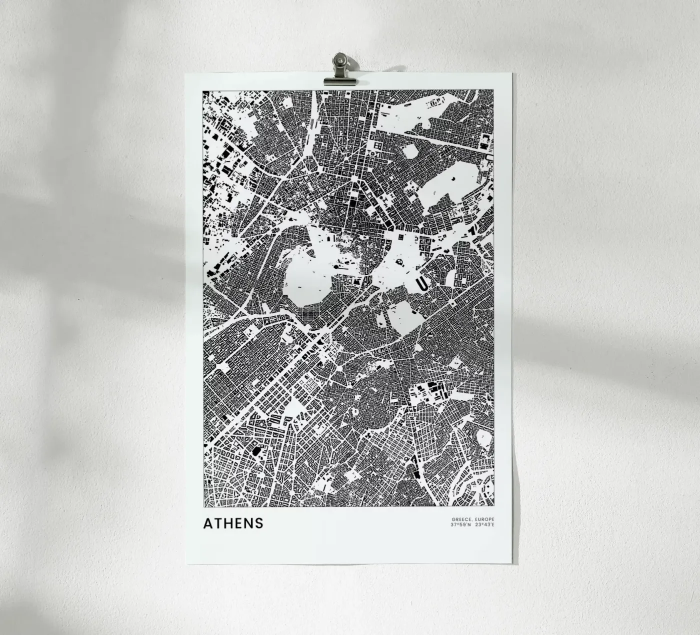 Athens poster van The Cartography Collection