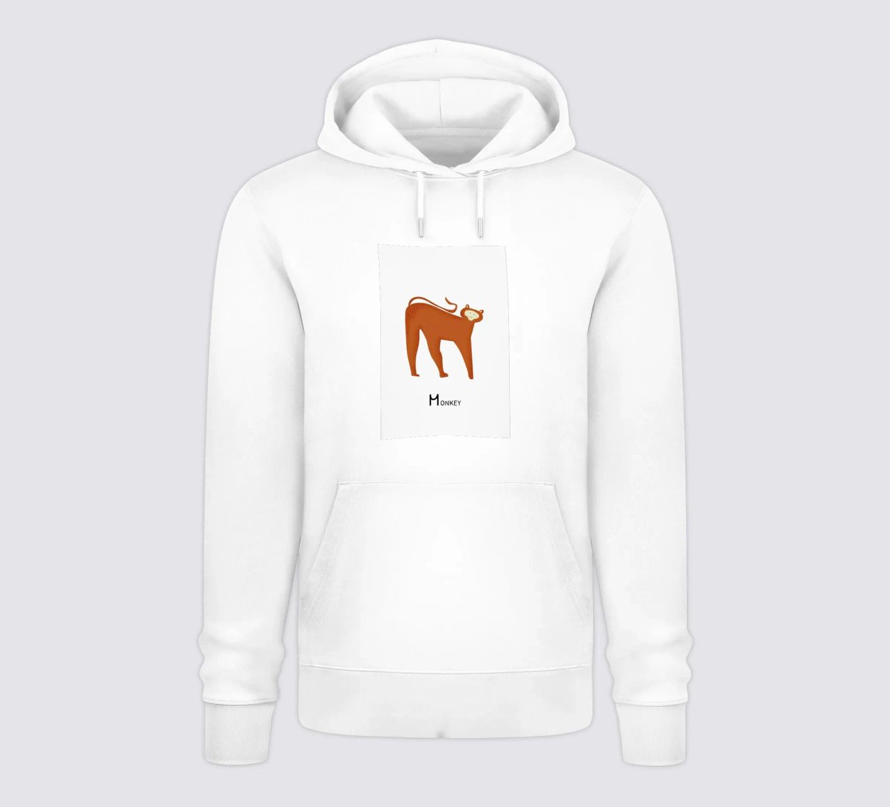 M for Monkey felpa con cappuccio da Little Flourishes