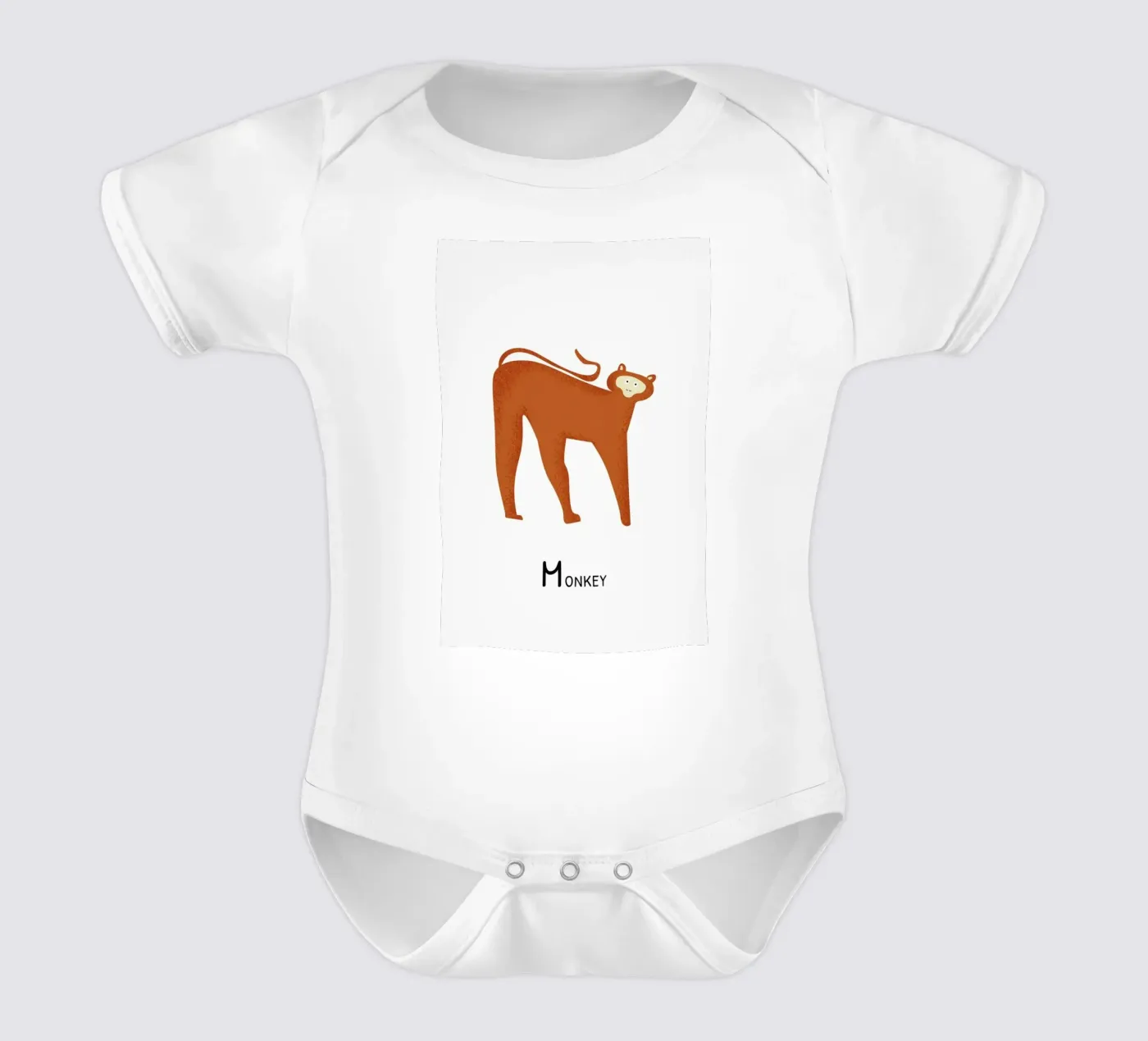 M for Monkey body bébé de Little Flourishes