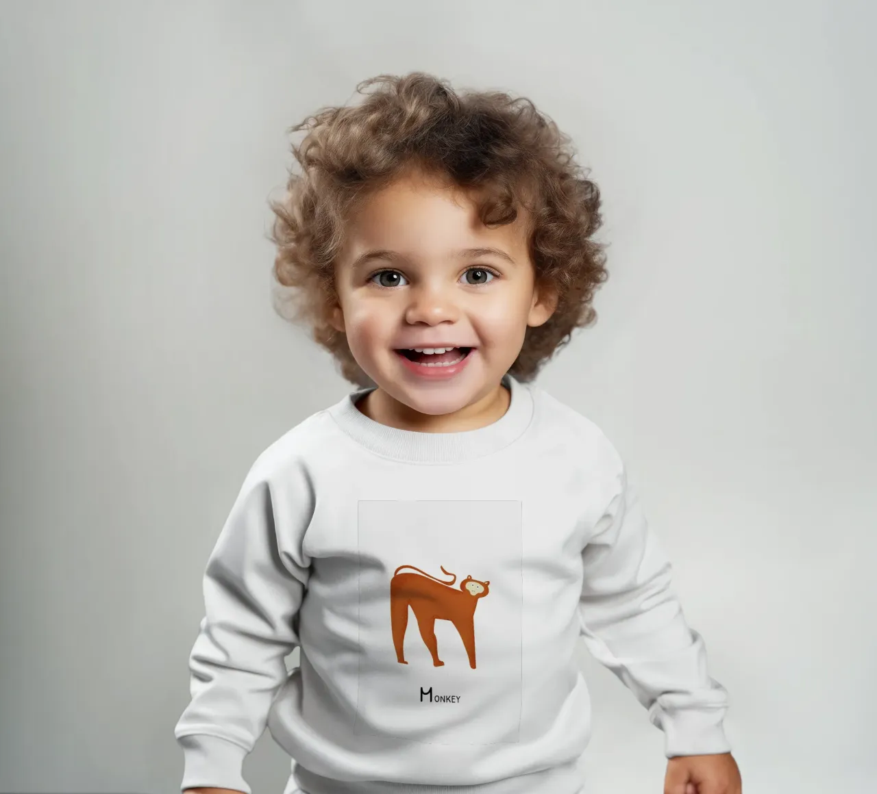 M for Monkey sudadera de bebé de Little Flourishes