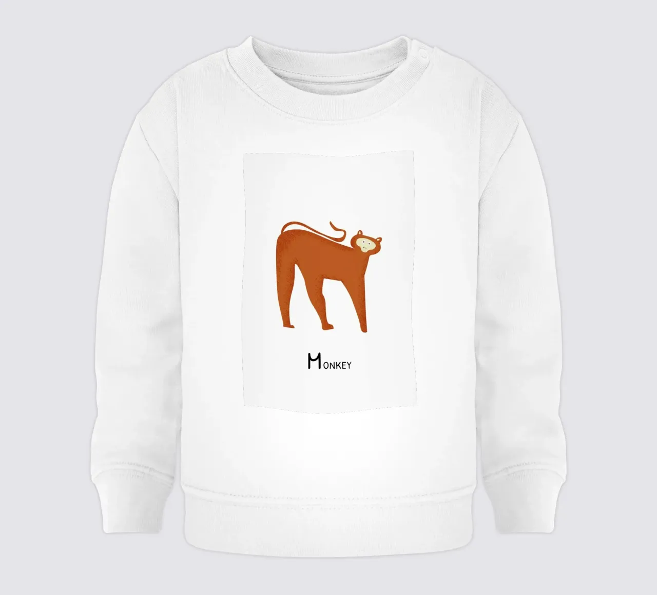 M for Monkey sudadera de bebé de Little Flourishes