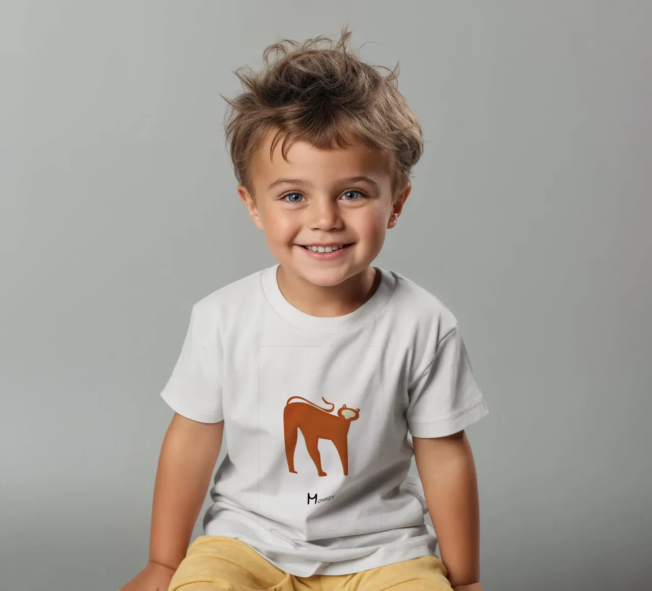 M for Monkey t-shirt bambini da Little Flourishes